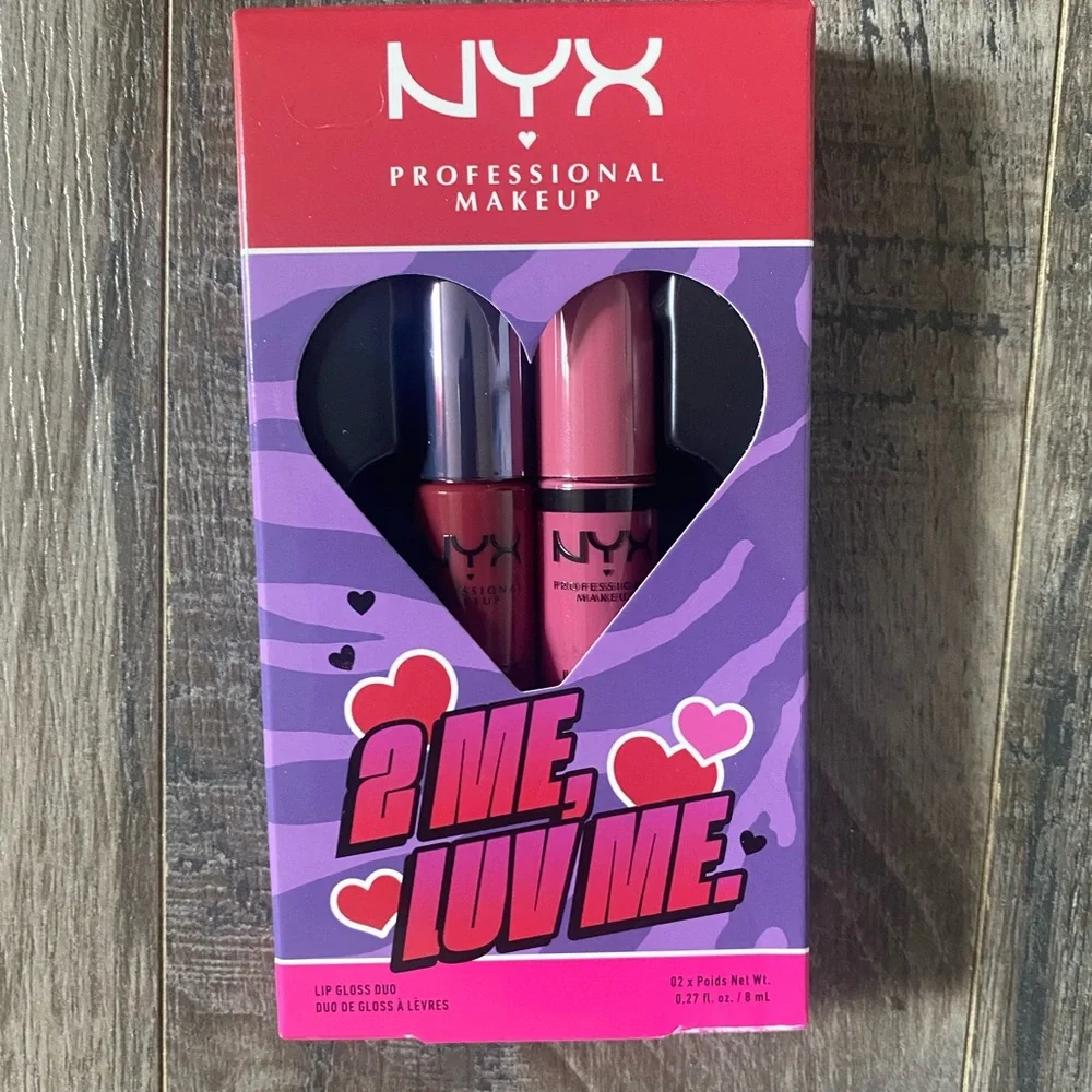 NYX Professional Makeup 2 ME, LUV ME Valentines Butter Lip Gloss 2pk